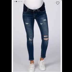 Pinkblush Distressed Maternity Jeans